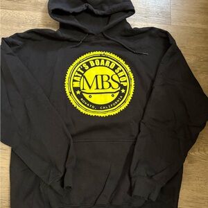 Matt’s Board Shop Black Hoodie with Yellow Logo